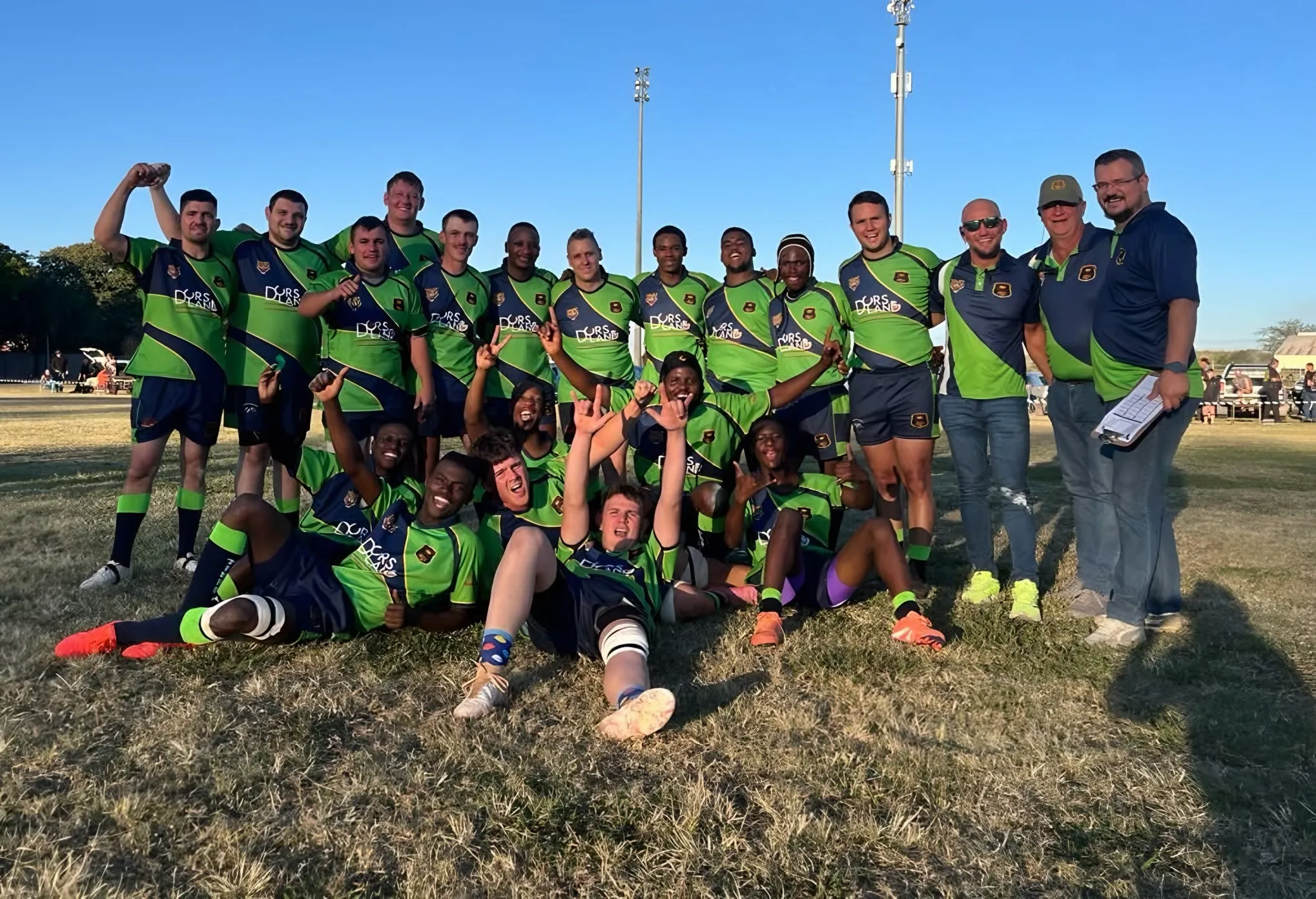 Nylstroom Rugby Klub celebrating after a match